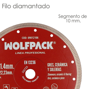 Disco diamantato Ø/ 230 mm. Porcellana, Gres, Ceramica, Pavimenti. Segmento da 10 mm. - Product Image 3