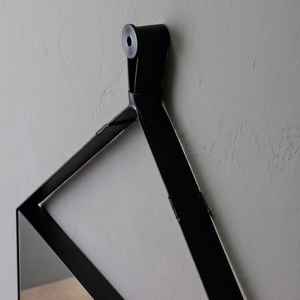 Miroir de salle de bain rectangulaire encadré 70x50 cm avec cadre en cuir noir - Product Image 3