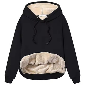 Custom Winter Men's Heavy Faux <b>Fur</b> <b>Hoodie</b> High Quality Sherpa Fleece Solid Warm Breathable OEM Low MOQ Plain Polyester/Cotton - Product Image 2
