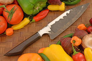 Cuchillo de chef Bunka San Mai de 13 pulgadas hecho a mano con Funda de cuero de primera calidad, herramienta de cocina con hoja grabada - Product Image 6