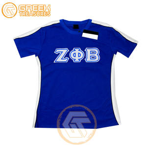 Camiseta de Algodón Personalizada al por Mayor de Zeta Phi Beta, Ropa de Sororidad de Alta Calidad para Mujeres, Diseño Estampado y Bordado para Fraternidades, para Todas las Temporadas - Product Image 2
