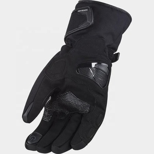 Long Real Leather Motorcycle Gloves Multi Color Panels White Waxed Distressed Dyed Leather Motorcross Protection Quick Dry - Product Image 3
