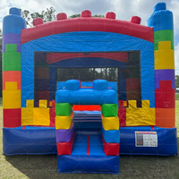 Structure gonflable pour jeux, château gonflable avec toboggan, en PVC, capacité de 1200 kg, pour enfants