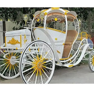 Princesse mariage cendrillon calèche à vendre élégant blanc cendrillon calèche doux cendrillon cheval Chariot - Product Image 1