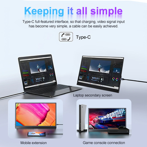 Monitor portátil triple de 1920*1080 Full HD de 14 pulgadas, pantalla extendida para ordenador portátil, pantalla de Panel IPS, monitores portátiles - Product Image 6