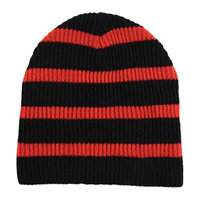 Gorro de Punto Grueso a Rayas de Lana 100% de Alta Calidad con Bordado a Mano y Logotipo/Colores Personalizados para Viajes