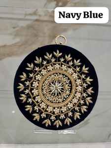 Monedero de noche bordado Premium hecho a mano de lujo, decoración de perlas, embrague de botón de moda para bodas, celebraciones de gama alta - Product Image 2