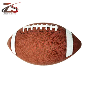 Pelota de fútbol y Rugby americano de tamaño personalizado, piel de primera calidad con logotipo personalizado, precio al por mayor de Pakistán - Product Image 2