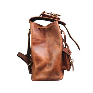 Portable Lightweight Durable Genuine Leather <b>Laptop</b> <b>Backpack</b> Versatile Modern Sports Hiking Daypack Casual Shoulder Rucksack - Product Image 3