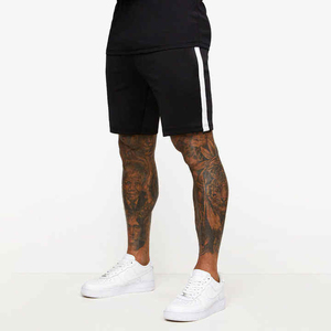 2026 New Design Wholesale Gym Wear Solid Shirt and Shorts Outdoor 2 Piece <b>Set</b> with Logo Embroidery <b>Twin</b> <b>Set</b> Black Color For Man - Product Image 3