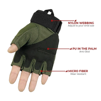 Gants de sport d'extérieur unisexes à doigts coupés, antidérapants, respirants, pour motocross, protection et course