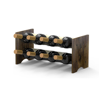 Support à vin rustique en bois massif naturel, pour table, mobilier de maison, porte-bouteilles, prix abordable, vente en gros, fournisseur vietnamien