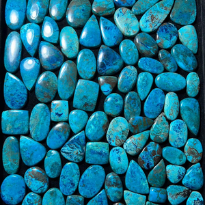 Collar de shattuckita y azurita natural de grado AAA 100%, gemas sueltas de piedra pulidas suaves, Ágata verde para la fabricación de joyas - Product Image 1