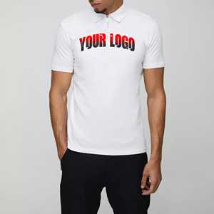 Vente en gros de polos pour hommes 100% coton, logo imprimé en relief 3D personnalisé, léger, coupe ajustée, séchage rapide, t-shirt polo pour homme - Product Image 4