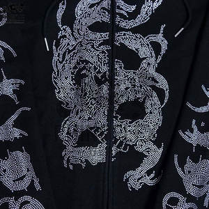 Men's New Arrival Full Sleeve <b>Hoodies</b> Comfortable Different Colors Basics Cotton Blended New Fashion Custom <b>Rhinestone</b> <b>Hoodies</b> - Product Image 3