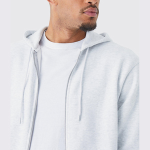 Sweat à capuche unisexe personnalisé avec fermeture éclair Nouveau streetwear en coton mélangé pour l'hiver avec impression numérique au design brodé - Product Image 3