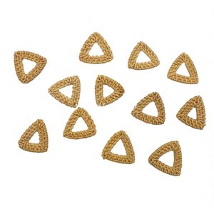 Charme en rotin fait à la main, accessoire de bijouterie tissé naturel pour la fabrication de boucles d'oreilles et de colliers - Product Image 3