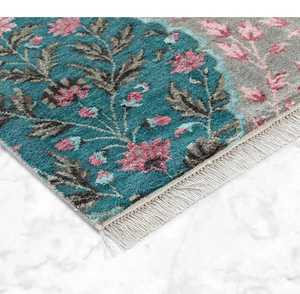 Alfombra de nudos de lana hecha a mano, lana fina, tamaño personalizable con patrón abstracto para uso en ejercicio, alfombras y juegos - Product Image 4