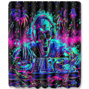 Custom Printed Waterproof Shower Shower <b>Curtain</b> for Bathroom Waterproof Polyester <b>with</b> <b>Hooks</b> - Product Image 5