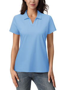 เสื้อโปโลสำหรับผู้หญิงเสื้อครอปท็อปเสื้อเชิ๊ตโปโลแบบระบายอากาศได้พิมพ์ลายได้ตามต้องการ - Product Image 4