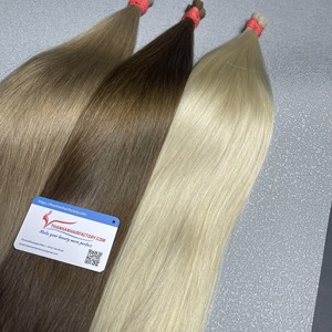 Extensión de cabello virgen vietnamita de lujo Onda de agua de alta calidad Color claro recto rizado Sin enredos Envío listo-Genius Weft - Product Image 2