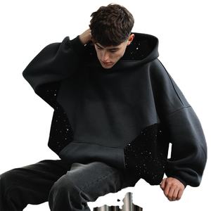 Sweat-shirt à capuche surdimensionné personnalisé avec motif galaxie, en polaire épaisse, streetwear d'hiver, sweat-shirt à capuche chaud, décontracté, ample, tendance, pull-over - Product Image 1