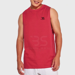 Vente en gros Débardeur décontracté en polyester sans manches respirant à séchage rapide pour hommes, vêtements d'entraînement pour la course d'été - Product Image 1