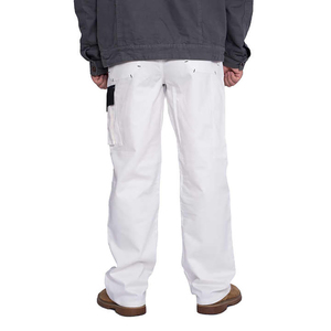 Pantalon de sécurité Cargo Orange blanc haute visibilité pour hommes OEM bande réfléchissante vêtements de travail pantalon de Construction Durable respirant - Product Image 3