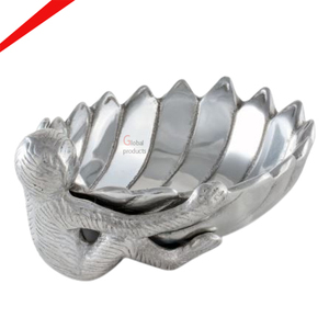 Nuevo diseñador de metal, aluminio, plata, acabado, diseñador, cuenco para servir para hotel, restaurante y bar - Product Image 4