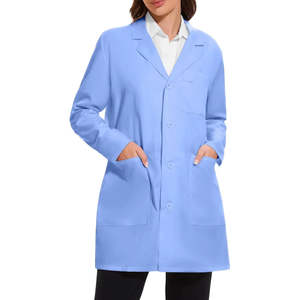 Vente en gros de blouse de laboratoire médical pour femmes uniforme d'hôpital blanc médecin infirmière laboratoire vêtements de travail professionnels blouse blanche unisexe - Product Image 2
