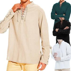 เสื้อเชิ๊ตผ้าฝ้ายออร์แกนิกสำหรับผู้ชายเสื้อเชิ๊ตแขนยาวแบบเต็มตัวสไตล์100% ชุดเดรสระบายอากาศได้ดี - Product Image 5