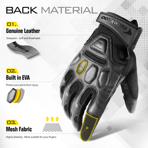 Guantes de moto de carreras unisex de alto rendimiento con protector de nudillos a prueba de golpes, transpirables, para uso deportivo al aire libre - Product Image 4