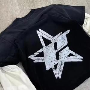 2025 camisetas personalizadas para hombre Trending DTG estampado ligero 100% algodón manga larga corta elegante tejido de moda - Product Image 2