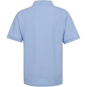 Polo pour homme bleu ciel clair, coton ultra doux, coupe décontractée, polo piqué bleu ciel uni, style décontracté et élégant - Product Image 2