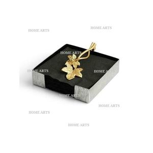 Porte-mouchoirs en métal de forme carrée au design magnifique, couleur noire, pour les mariages et les fêtes - Product Image 2