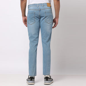 กางเกงยีนส์ขาตรงสำหรับผู้ชายกางเกงยีนส์ขาตรงแบบคลาสสิกทนทานและมีสไตล์ - Product Image 2