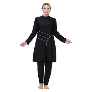Maillot de bain musulman pour femmes, manches longues, burkini modeste, couvrant tout le corps, pour la plage et la piscine - Product Image 4