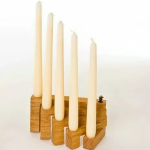 Porte-bougie moderne pour la décoration de la maison, décoration minimaliste pour la maison, accessoire de décoration nordique pour la maison, décoration en bois pour le salon - Product Image 2