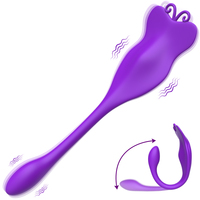 Paar-Vibrator Weiblicher Masturbator G-Punkt-Stimulator Leckende Zunge Sexy Analplug Slip USB Aufladbar Mehrstufiger Sex-Toy