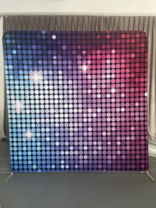 Pantalla de exposición personalizada de 8x8 pies, soporte de fondo para cabina de fotos, funda de almohada, cubierta de tela de tensión - Product Image 5