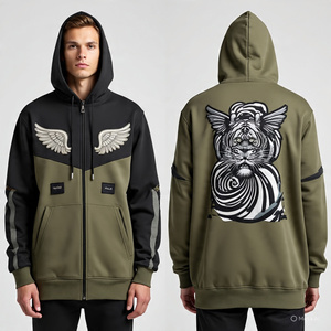 Nouveaux sweats à capuche pour hommes avec logo personnalisé : 100% coton, qualité supérieure, respirant, confortable, streetwear tendance à la vente. - Product Image 3