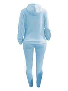 Ensemble de survêtement sportswear streetwear écologique pour femme, personnalisable avec logo, taille unique, sweat-shirt à capuche et pantalon de survêtement empilés pour l'hiver, vente en gros 2025 - Product Image 6