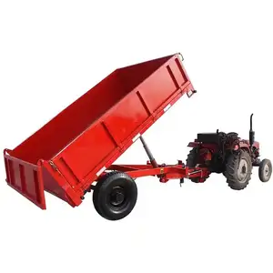 Machine agricole abordable Remorque auto-videur montée sur petit tracteur agricole Remorque benne de 3 tonnes à vendre Remorque agricole vers USA Europe