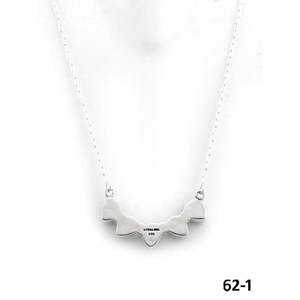 Southwest Handmade Peacock Dahlia & <b>Opal</b> Opaque Heart-Shaped <b>Necklace</b> for Gift Made with Sterling Silver - Product Image 4
