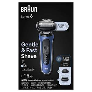 Rasoir électrique bleu pour homme, utilisation humide et sèche, plusieurs modes de rasage, rasoir à cinq lames, étanche IPX7, lavable, mini rasoir électrique - Product Image 2