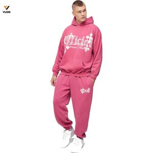 Conjunto de Sudadera con Capucha y Pantalones de Chándal de Algodón 100% Pesado Personalizado para Hombre, Talla Grande, de 2 Piezas, para Invierno - Product Image 4