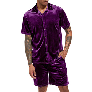 Ensemble décontracté deux pièces pour hommes, patchwork brodé à manches courtes, jogging à séchage rapide, chemises et shorts de sport, survêtements de sport - Product Image 3