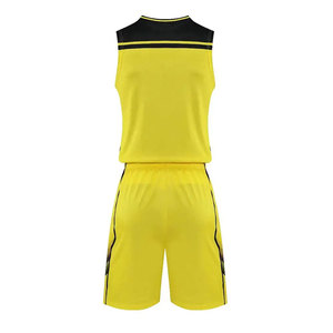 Tenues de basketball personnalisées 100% polyester antibactériennes à séchage rapide et respirantes avec nom d'équipe et logo frontal personnalisés, service OEM - Product Image 5