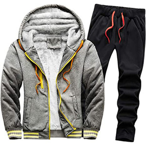 Ensembles de vêtements d'automne à capuche unisexe en coton de haute qualité pour hommes - Product Image 3