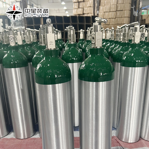 Venta caliente cilindro de gas de oxígeno médico portátil de aluminio O2 tanque de oxígeno limpio seguro válvula reguladora fabricada Venta caliente - Product Image 2